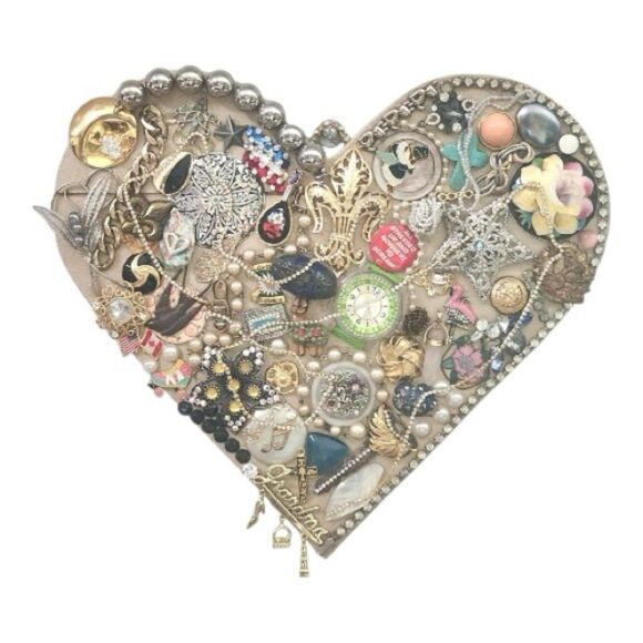 Estate vintage to now Jewlery mystery blue jar wearable,  craftable mix lot - Picture 11 of 16